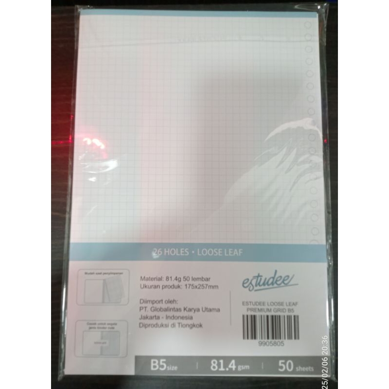 

estudee loose leaf premium grid B5
