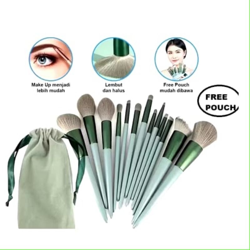 Brush Makeup 13pcs Import - Alat Kuas Makeup Wanita Brush isi 13pcs - FISSSY