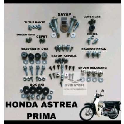 baut lengkap fullset honda Astrea prima - baut lengkap Honda Astrea prima