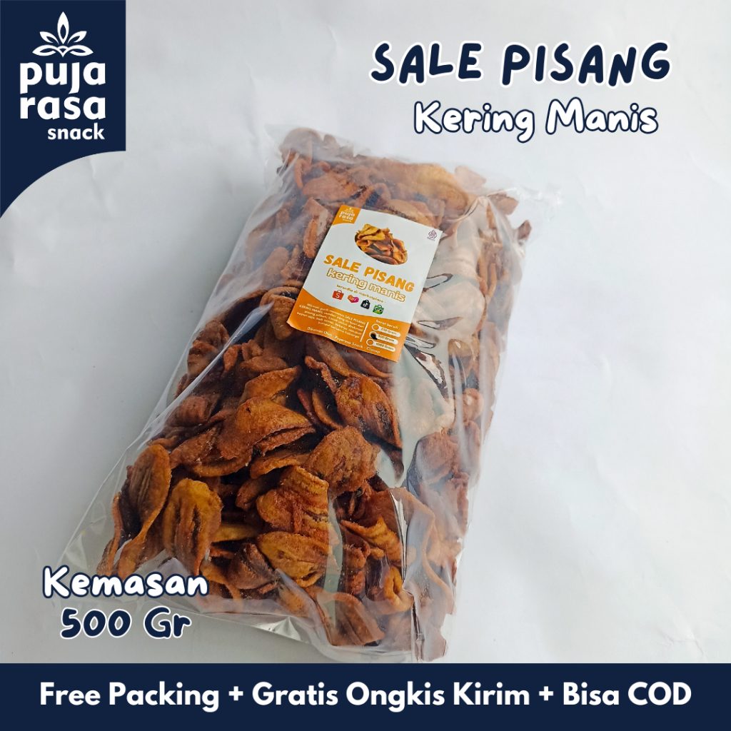 

CEMILAN KERIPIK SALE PISANG KERING OVEN MANIS MADU 500 GRAM