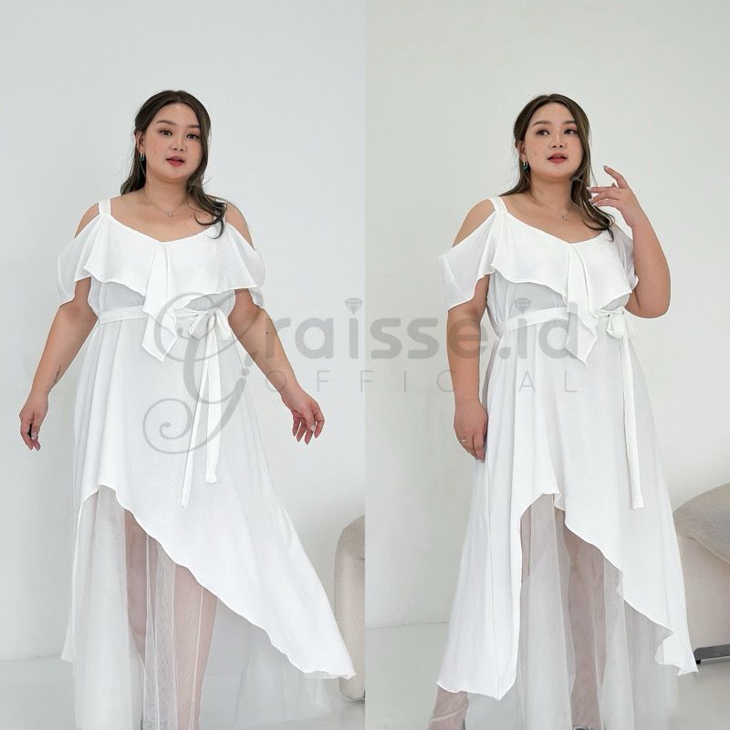 Graisse Jordan Dress - Big Size Bigsize Plus Jumbo - Gaun Pesta Mewah Anggun Formal Evening - Pantai