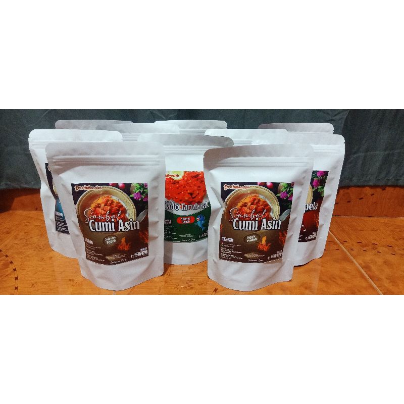 

paket sambal kemasan pouch 250 gr