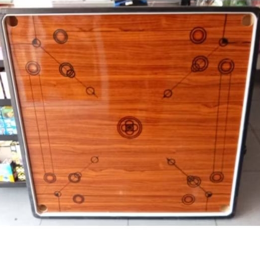 Papan karambol Jumbo 95 x 95cm Free biji n bubuk karambol