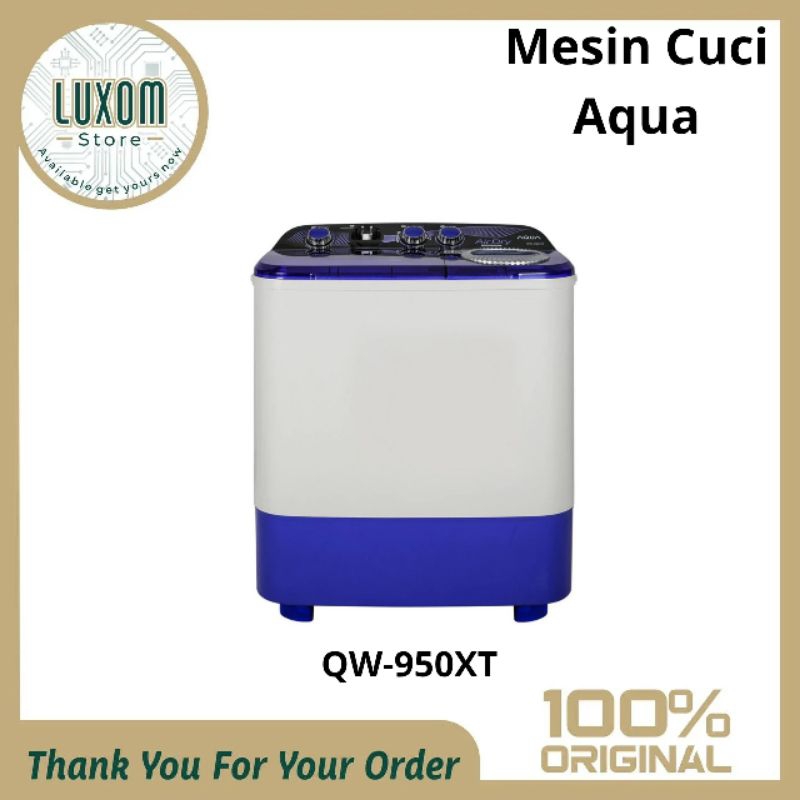Mesin Cuci Aqua QW-950XT/Mesin Cuci Aqua 2 Tabung/Mesin Cuci/Aqua/9kg