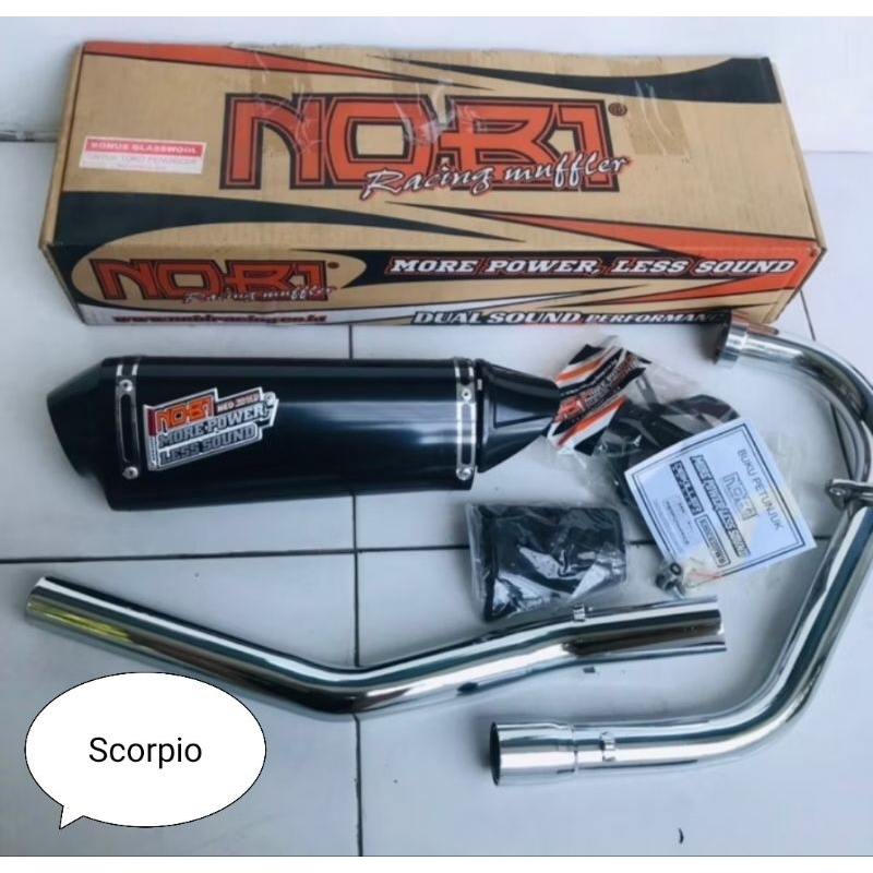 Knalpot racing NOB1 tribold Scorpio