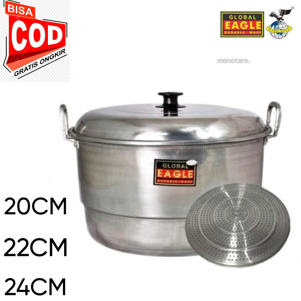 Global Eagle Dandang Ekonom Kukusan BESAR Panci Dandang Maspion Panci Kukus Sarangan Tutup MURAH