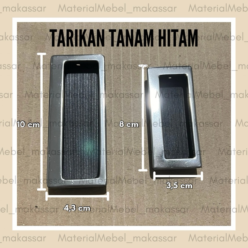 Tarikan Tanam Hitam Chrome / Tarikan Pintu Kabinet Kitchen Set Chrome