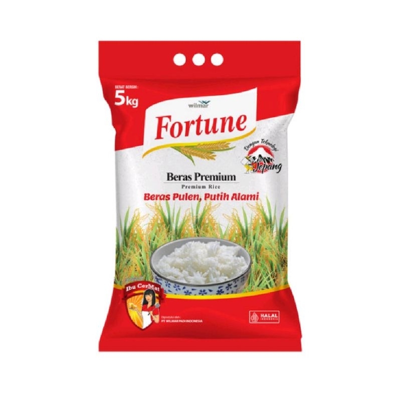 

FORTUNE BERAS Premium beras pulen,putih alami 5kg