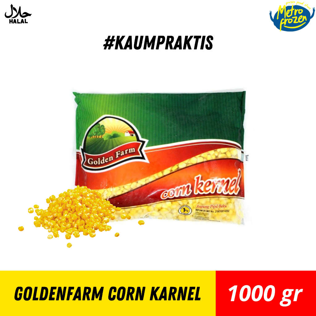 

GOLDENFARM Corn Karnel 1000gr //jagung pipil goldenfarm //jagung pipil instan Banjarmasin