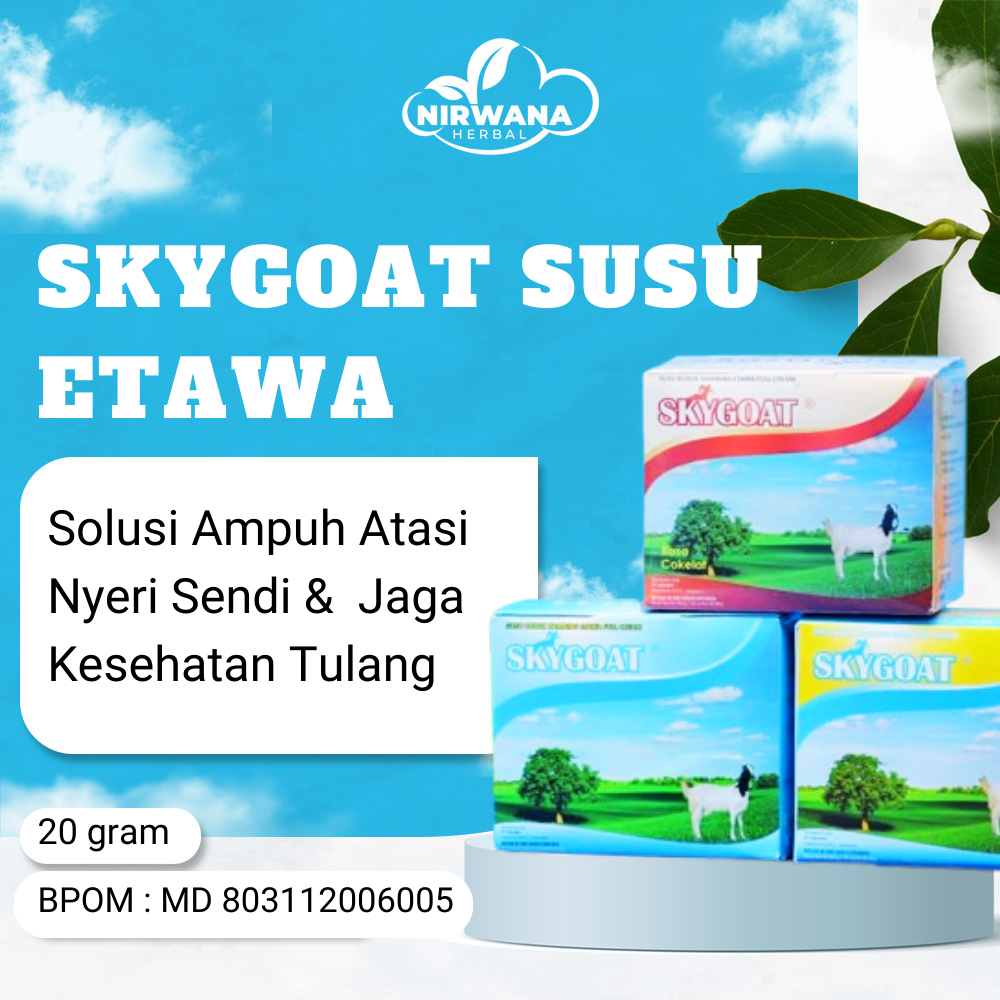 

SKYGOAT SUSU KAMBING ETAWA ORIGINAL 100 % ASLI BPOM Atasi Nyeri Sendi dan Jaga Kesehatan Tulang