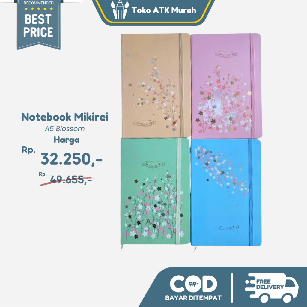 

Notebook Garis A5 Hardcover Journal Pattern Spiral Blossom