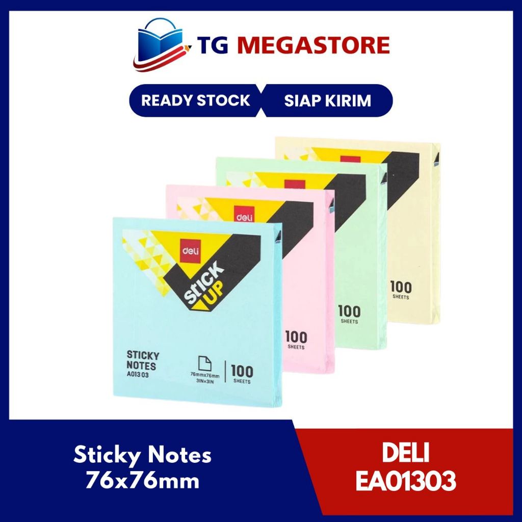

Sticky Notes DELI Memo Tempel 1 Warna 76x76mm - EA01303