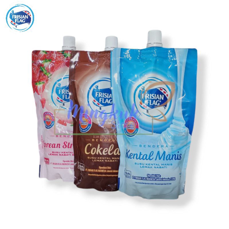 

Susu Kental Manis Bendera Pouch 280gr - Frisian Flag Kental Manis Putih, Cokelat, Strawberry Pouch 280 gr