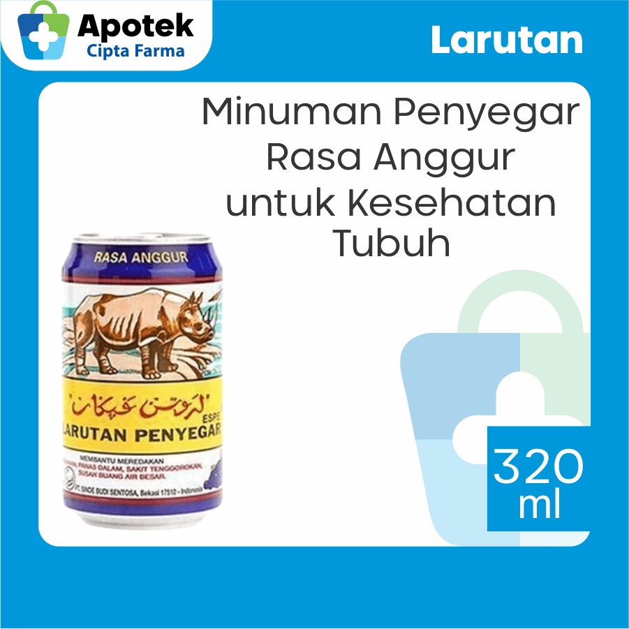 

Larutan Cap Badak Rasa Anggur Minuman Kaleng untuk Panas Dalam Sariawan Sakit Tenggorokan dan Susah Bab