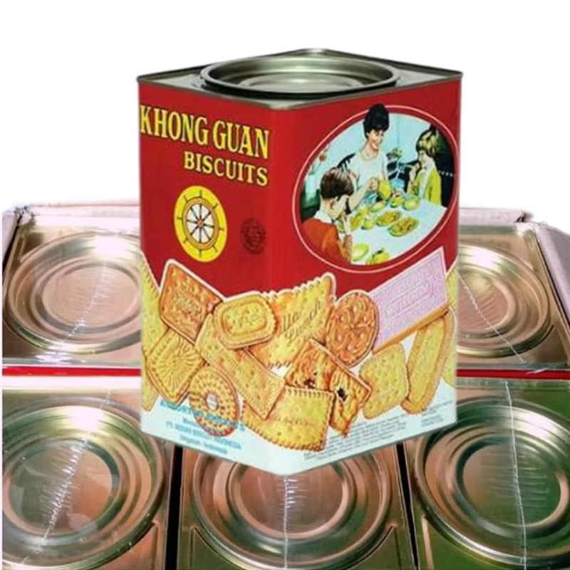 Kong Guan Biscuit Kaleng Besar Sekarton 6 Kaleng Grosir Biskuit Lebaran Legendaris