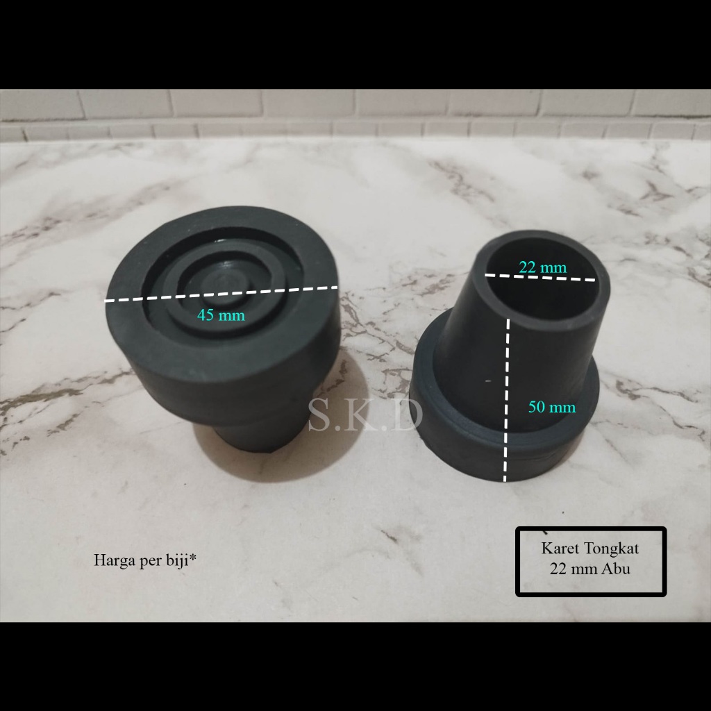 Karet Tongkat Ketiak / Tongkat Kruk Diameter 22 mm