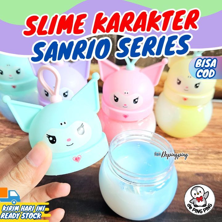 Slime Karakter Kuromi/ Slime Sanrio Series/ Slime 2 Warna Wadah Karakter