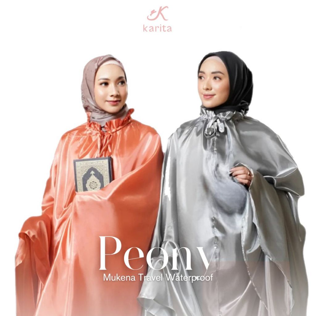 Karita - Mukena Traveling Peony Rekor Muri Terkecil  Tanpa Penutup Kepala