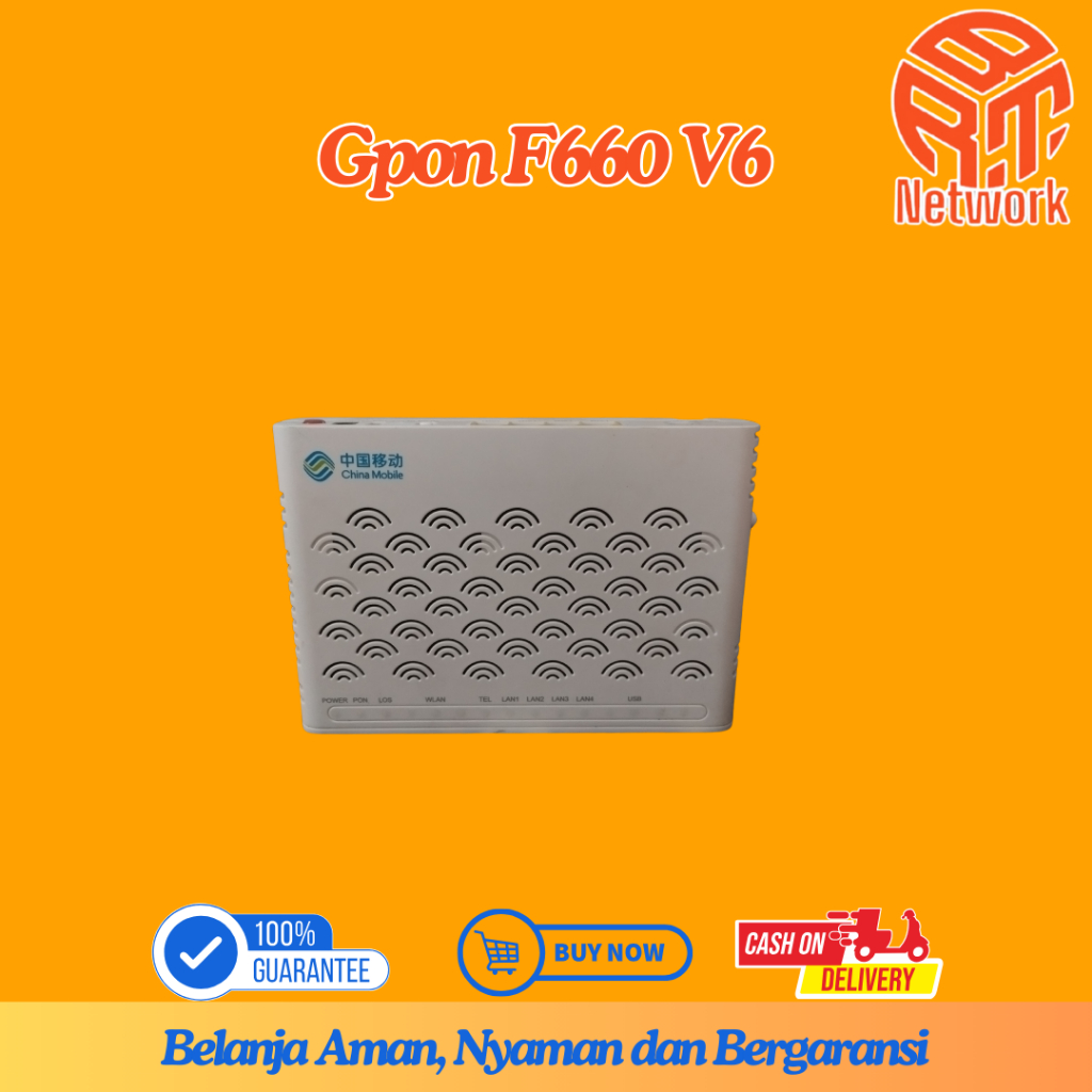 GPON ZTE F660 V6 NON ADAPTOR - BERGARANSI