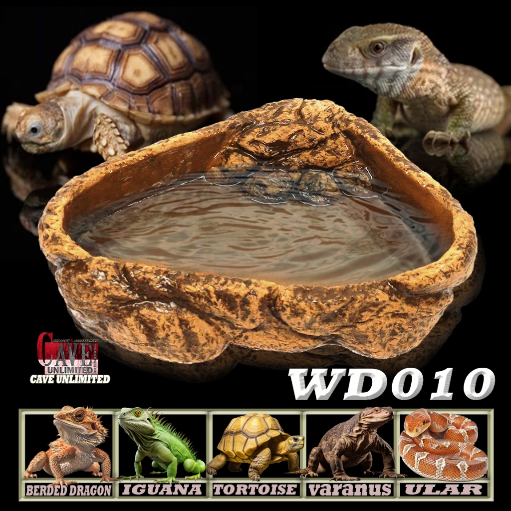 WD010 WATER DISH FEEDINGDISH WADAH MAKANAN MINUMAN ULAR CORNSNAKE BALLPHYTON BEARDED DRAGON BD DUNNE