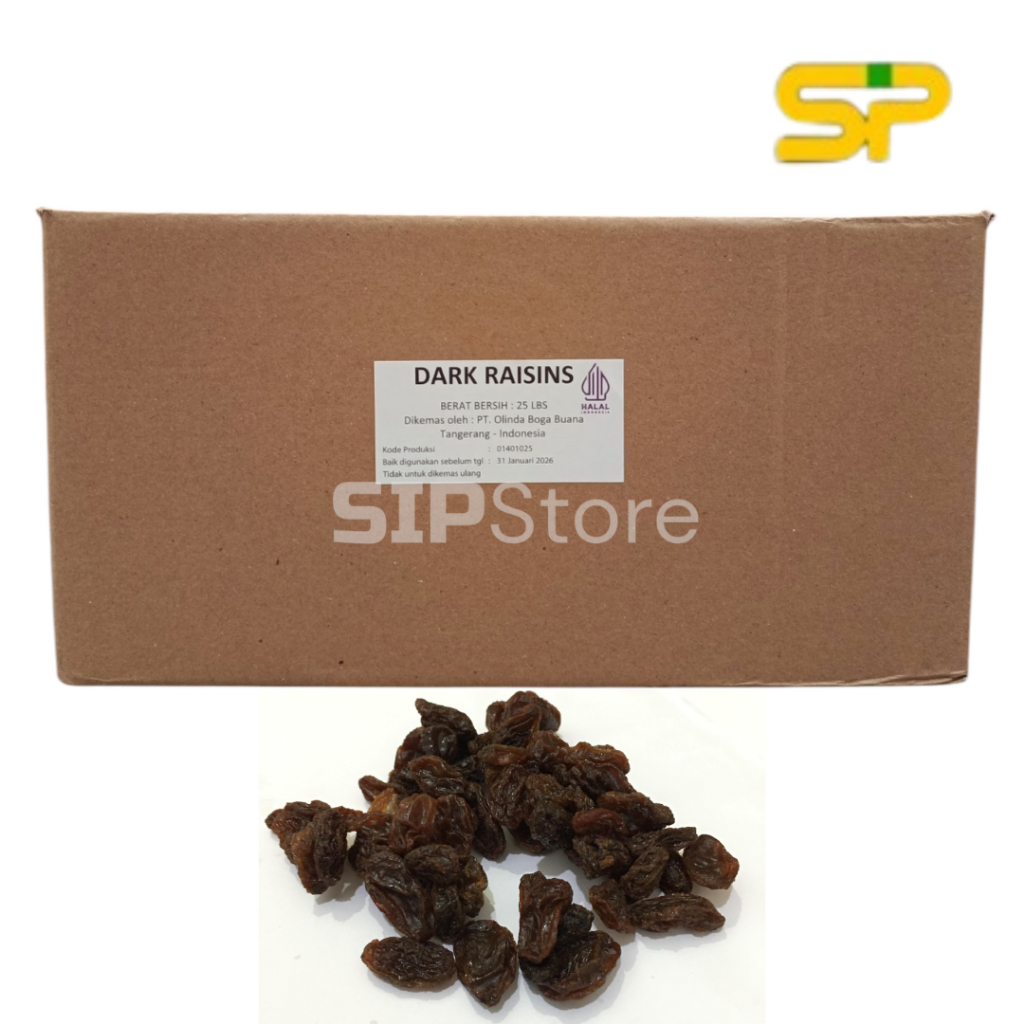 

KISMIS DARK RAISIN USA @11,34kg / Kismis HItam / Kismis Manis Original Premium / Premium Black Raisin (1 DUS)
