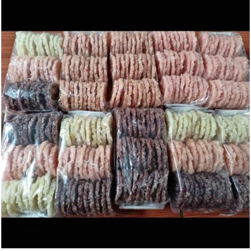 

krupuk rengginang renyah dan gurih isi varian warna