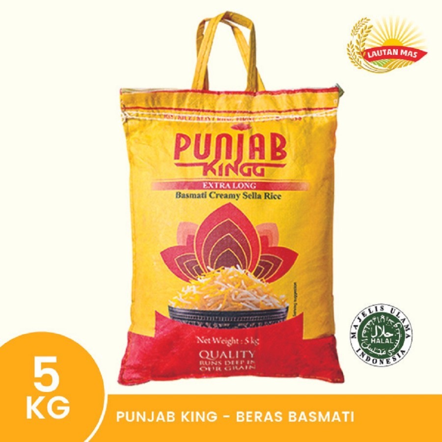 

Punjab King Beras Basmati Creamy Sella Rice - 5Kg