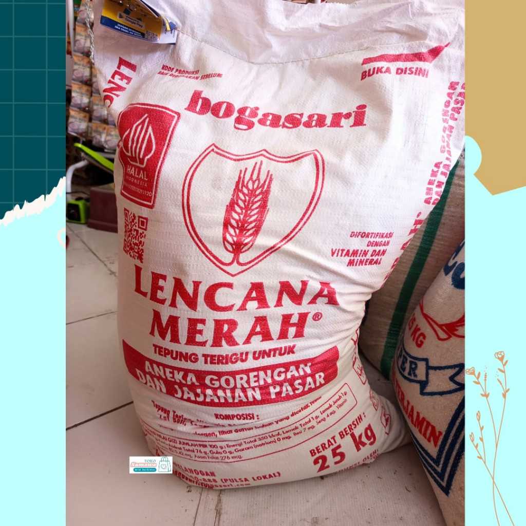 

SAMAWA - TEPUNG TERIGU LENCANA MERAH 250 GR, 500 GR DAN 1 KG