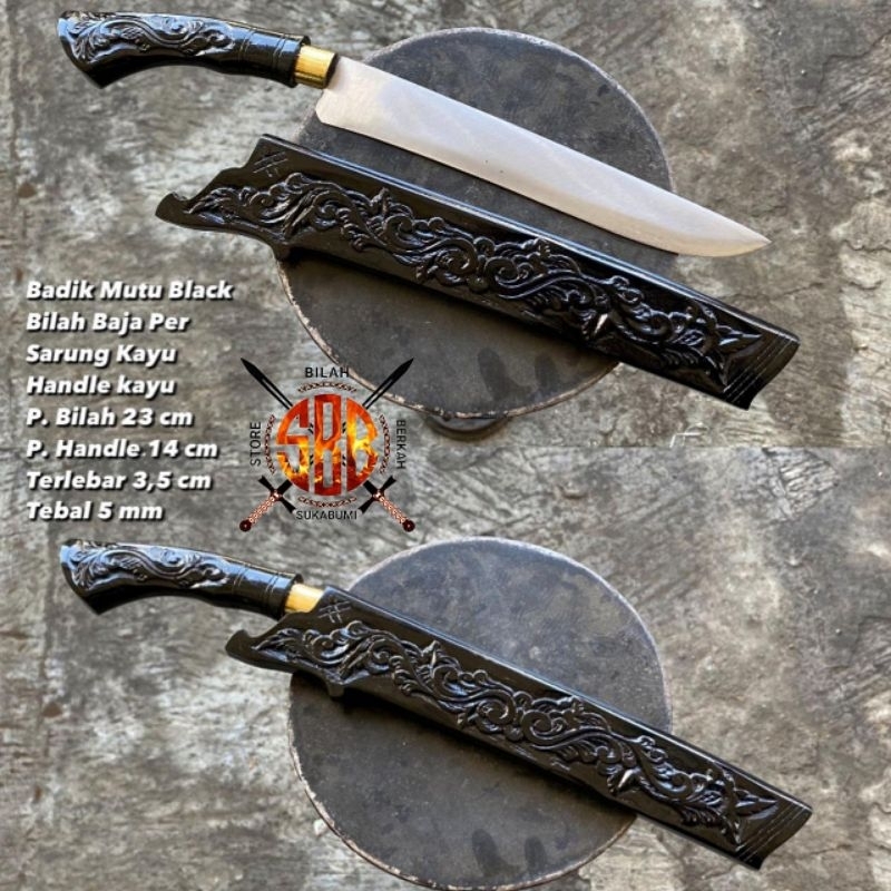 pisau bdk hitam full ukir
