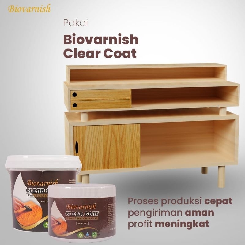 Biovarnish Clear Coat Gloss - Pernish Kayu (Mengkilap)