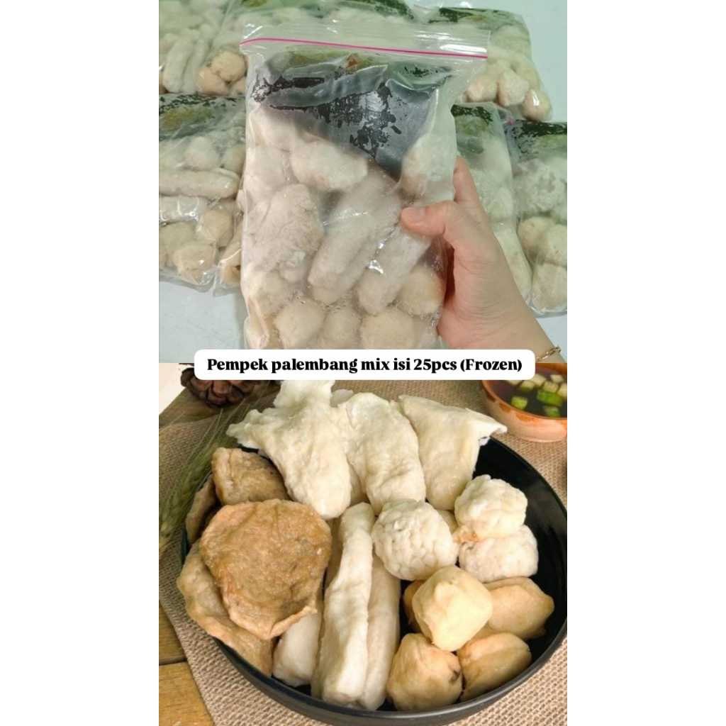 

Pempek Palembang Mix Isi 25pcs / mpek-mpek family pack (Frozen)