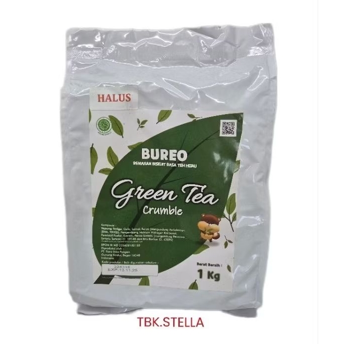 

BUREO CRUMBLE REMAHAN BISCUIT GREEN TEA 1 KG