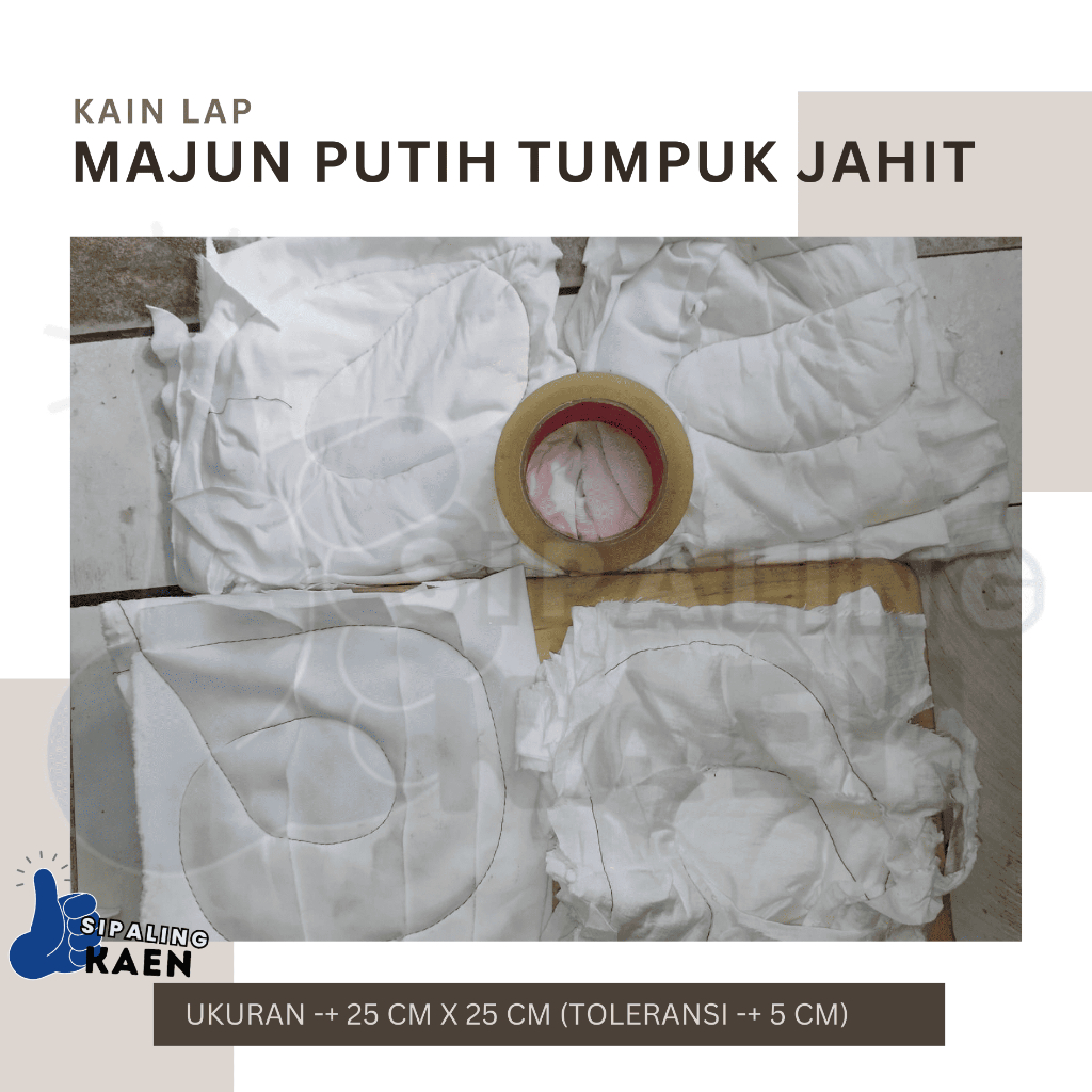 KAIN LAP MAJUN PUTIH TUMPUK KILOAN/ MAJUN PUTIH TUMPUK JAHIT/ MAJUN PUTIH TEBAL/ KAIN LAP SERBAGUNA/