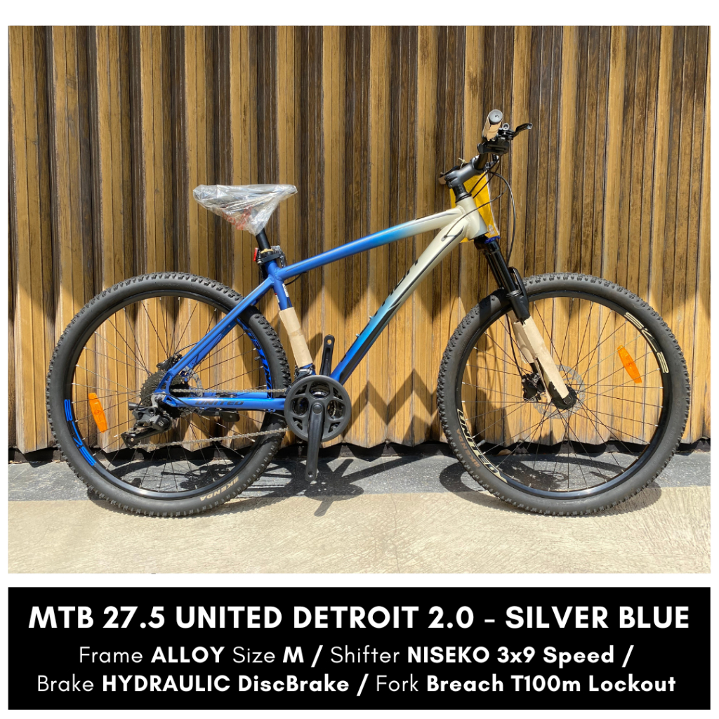 Sepeda MTB 27.5 inch United Detroit 2.00 - Versi Terbaru | Sepeda Gunung Hidrolis 3x9 Speed