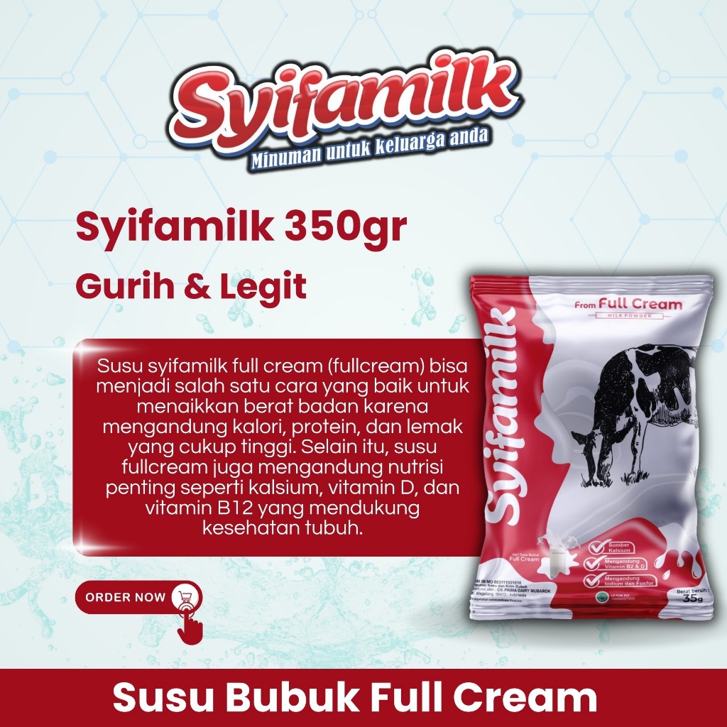 

Susu Syifamilk 350gr-Susu Gemuk Badan Lebih Cepat