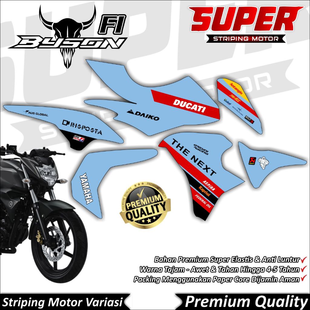 Stiker Byson FI New Anti Luntur keren Striping Byson Striping Byson FI NEW Striping Yamaha Byson FI 