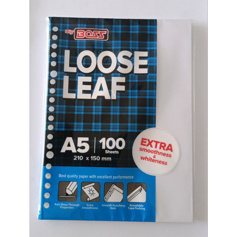 

Loose Leaf Polos Big Boss A5 - 100 Lembar