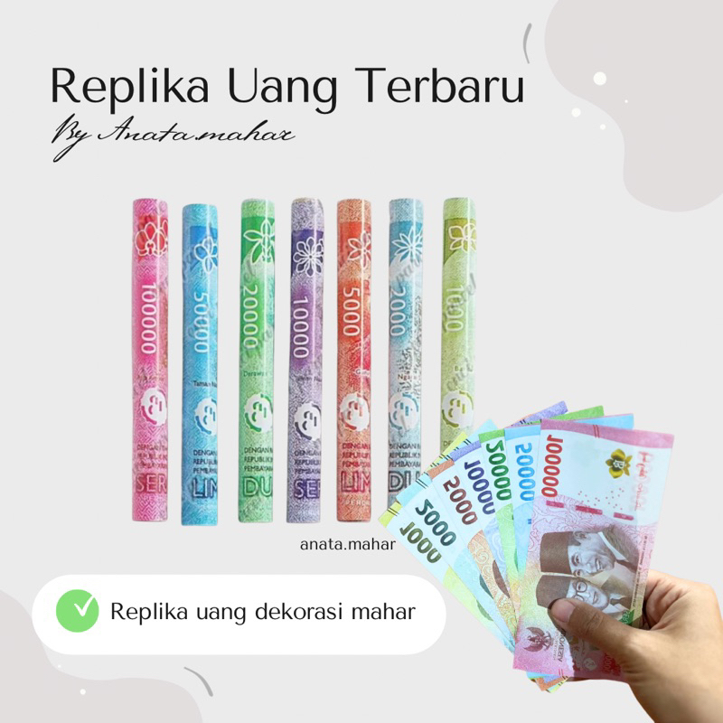 Replika uang bahan mahar / Replika uang terbaru /Uang mainan