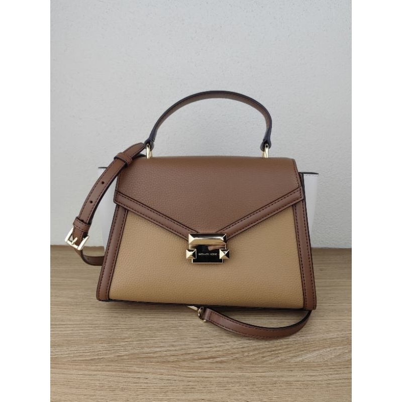 MK Whitney Medium Flap Satchel Deer Multi