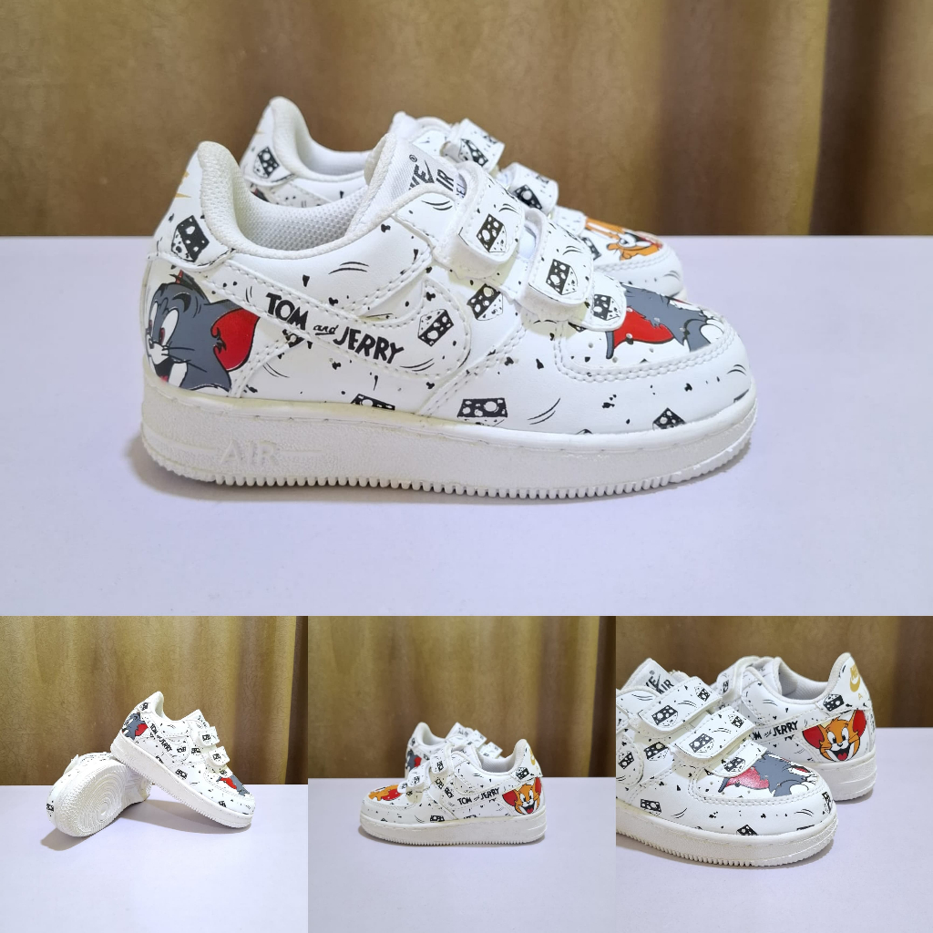 Sepatu Anak Laki Laki Dan Perempuan,Sepatu Anak Air forche 1,Sepatu Anak Ful Putih Nike Air force 1