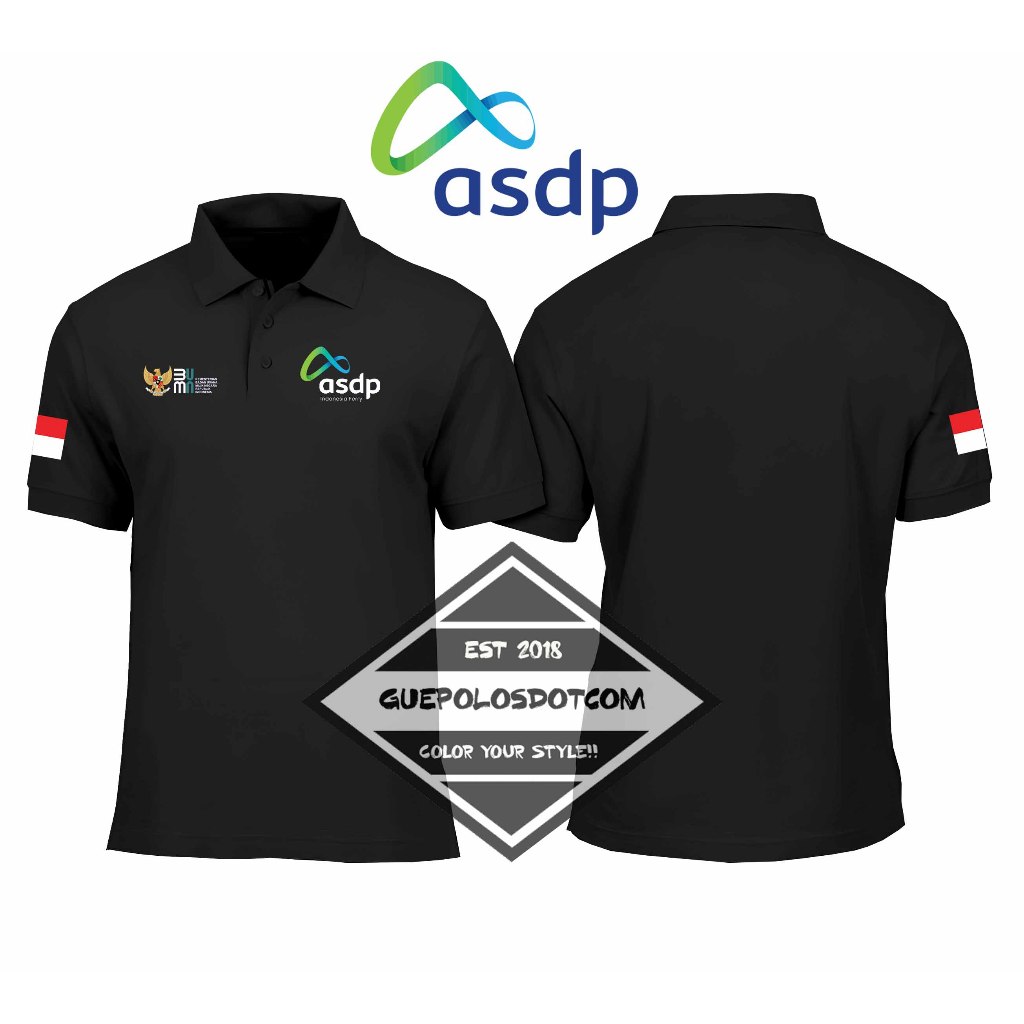 TYPE 02 - POLOSHIRT LOGO ASDP INDONESIA FERRY BUMN - Baju Berkerah Logo asdp Indonesia Ferry - POLO 