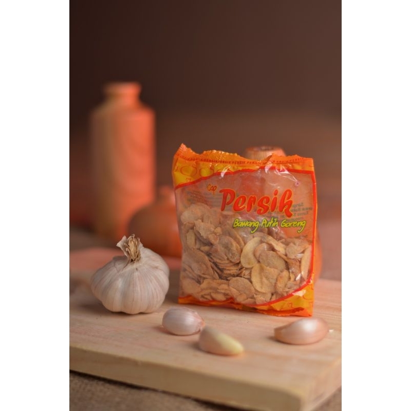 

bawang putih goreng merk persik 50 gram (10 bungkus)
