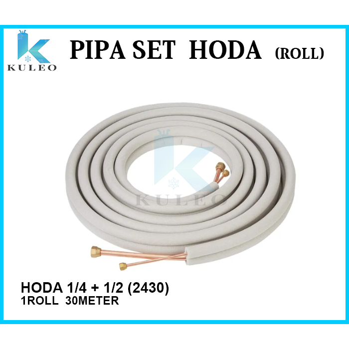 Pipa Hoda 1/4 x 1/2 / Pipa AC Merk HODA 2PK 30Meter / Pipa HODA 2pk