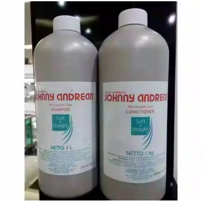 1000 ml Sepasang Shampoo & Conditioner Soft & Straight Johnny Andrean / Shampoo Johnny Andrean