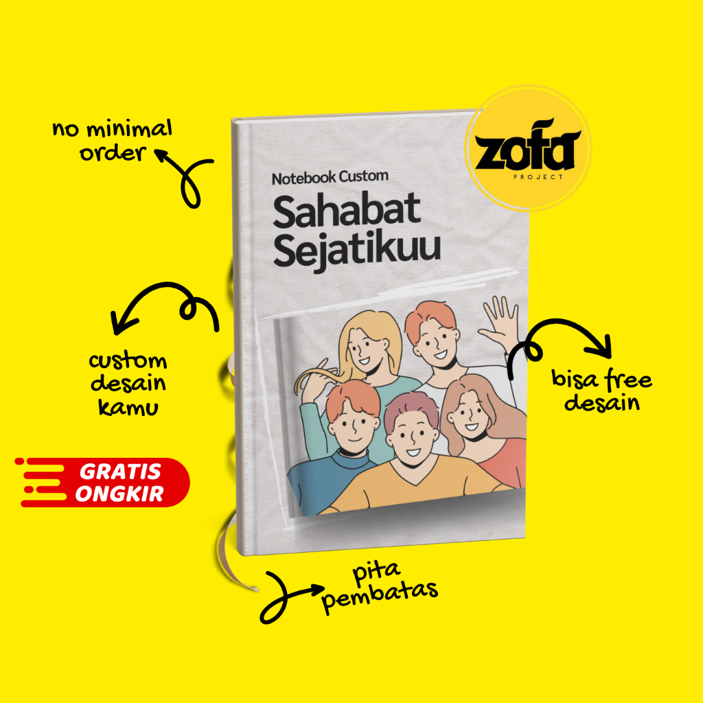 

ZofaProject | Custom Notebook Hardcover Cover Ukuran A6, A5, A4