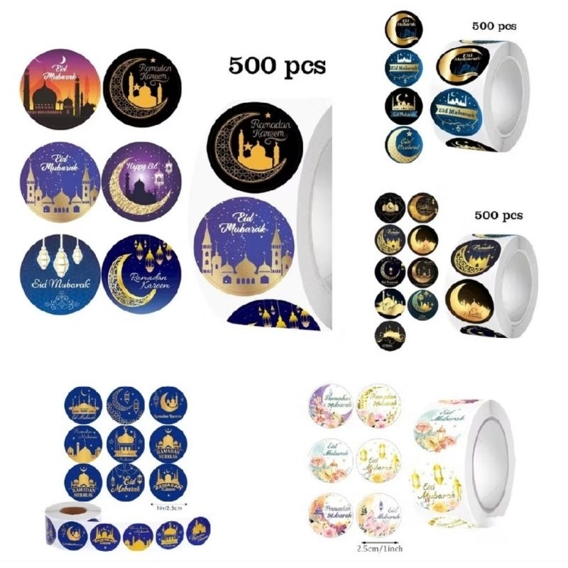 

STIKER IDUL FITRI ROLL / STIKER IDUL FITRI ISI 500 / STIKER EID MUBARAK ISI 500
