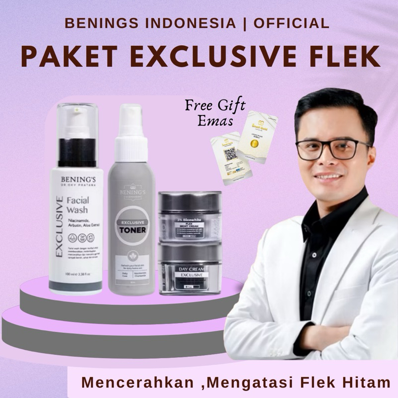Benings Skincare By DR OKY PRATAMA - Paket Exclusive Paket Flek Hitam