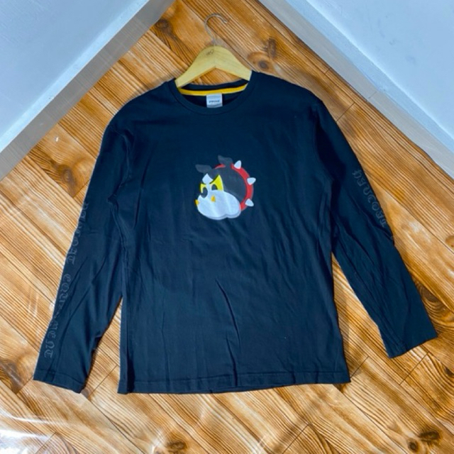 KAOS LONGSLEEVE PANCOAT HITAM SECOND