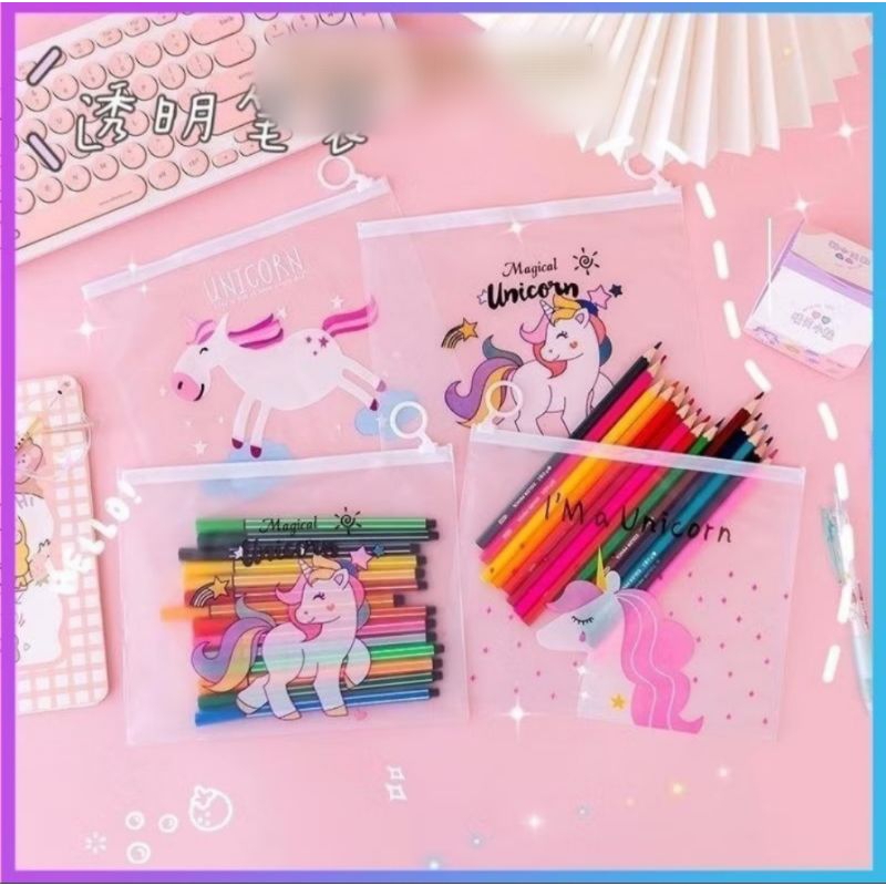 

Dekastore lui | Zipper Stationery Bag Multifungsi Tempat Pensil Kosmetik atau Dompet Karakter Lucu