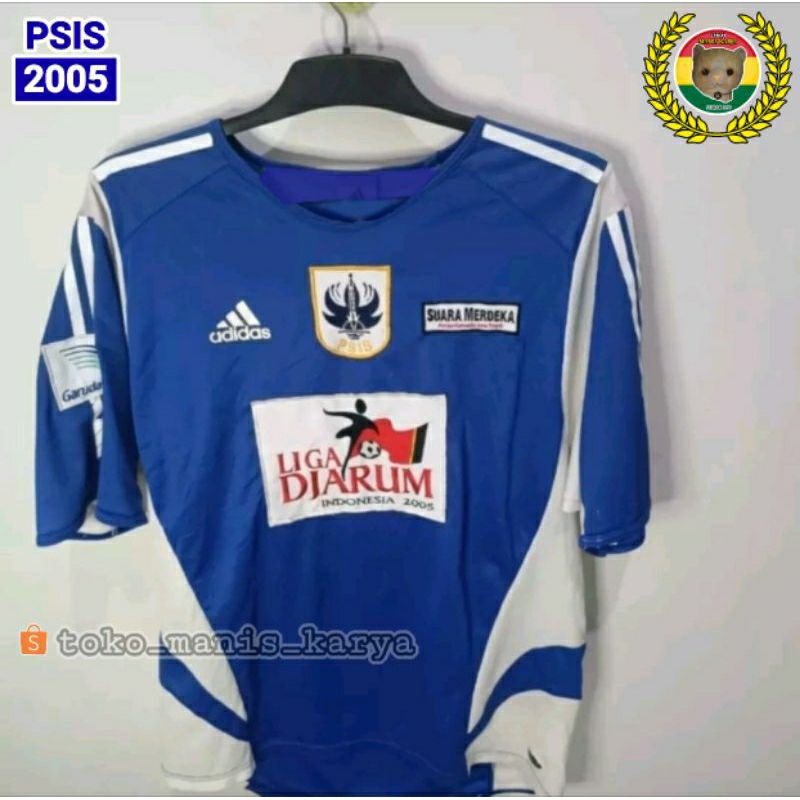 Jersey PSIS Semarang Home 2005 Liga Jarum RETRO Full BORDIR Pakai Nameset PARAGON